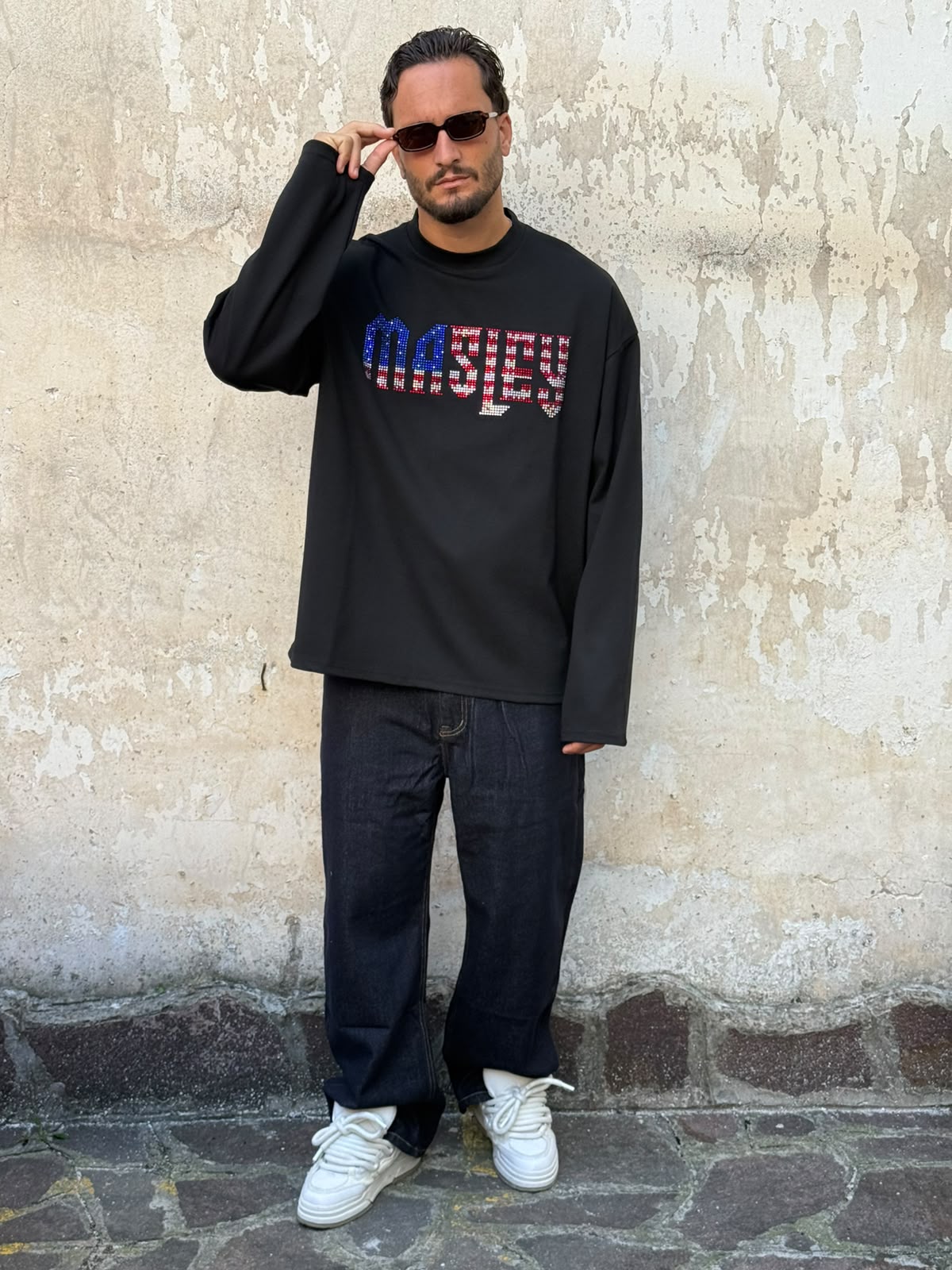 Long sleeave America nera