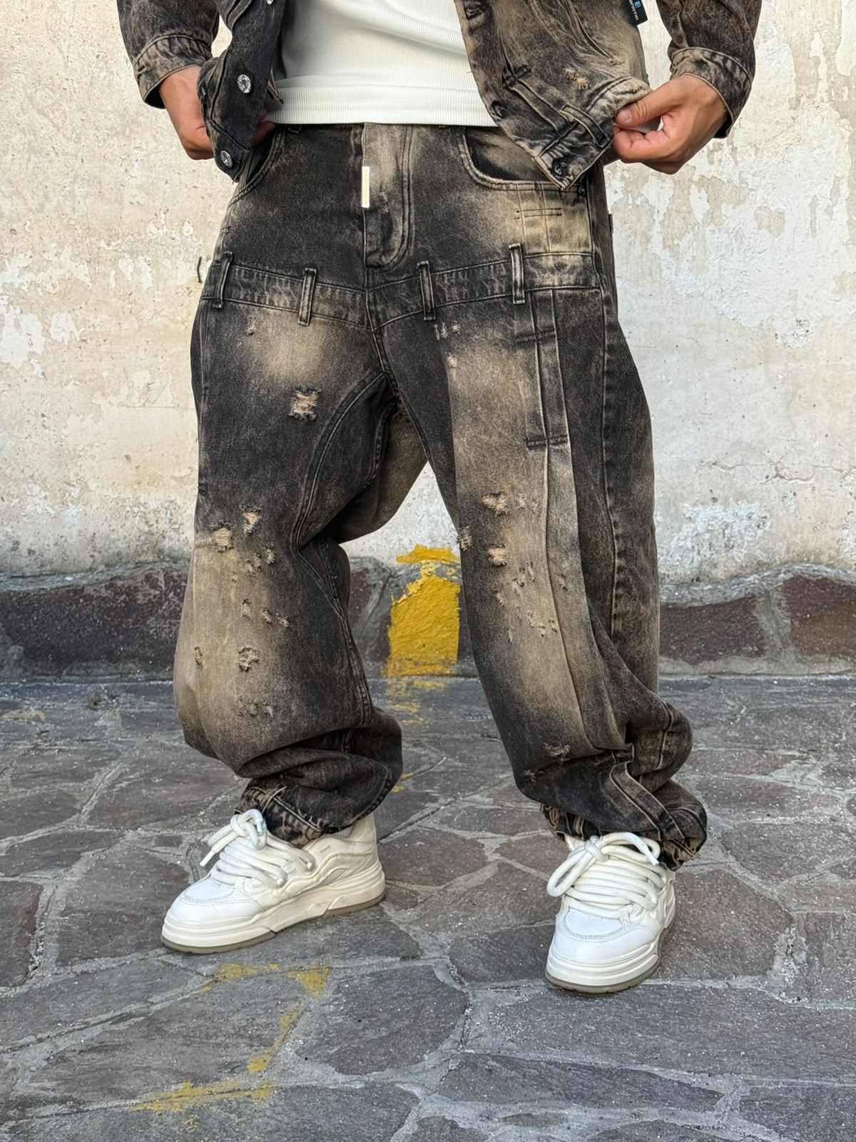 Cordonato baggy slavato cianotic