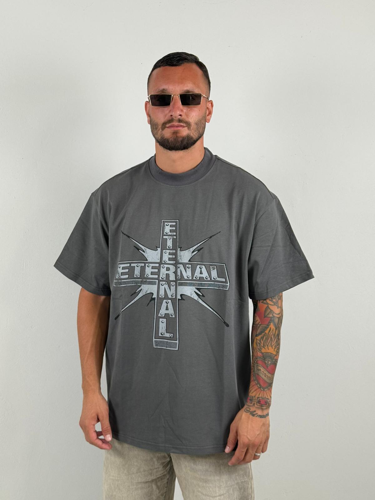 Shirt croce eternal grigio