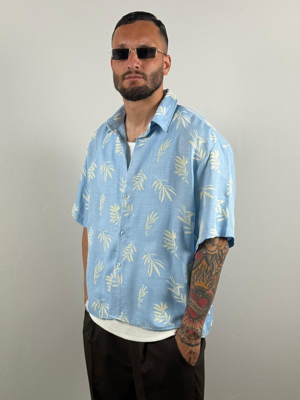 Camicia acqua santa celeste