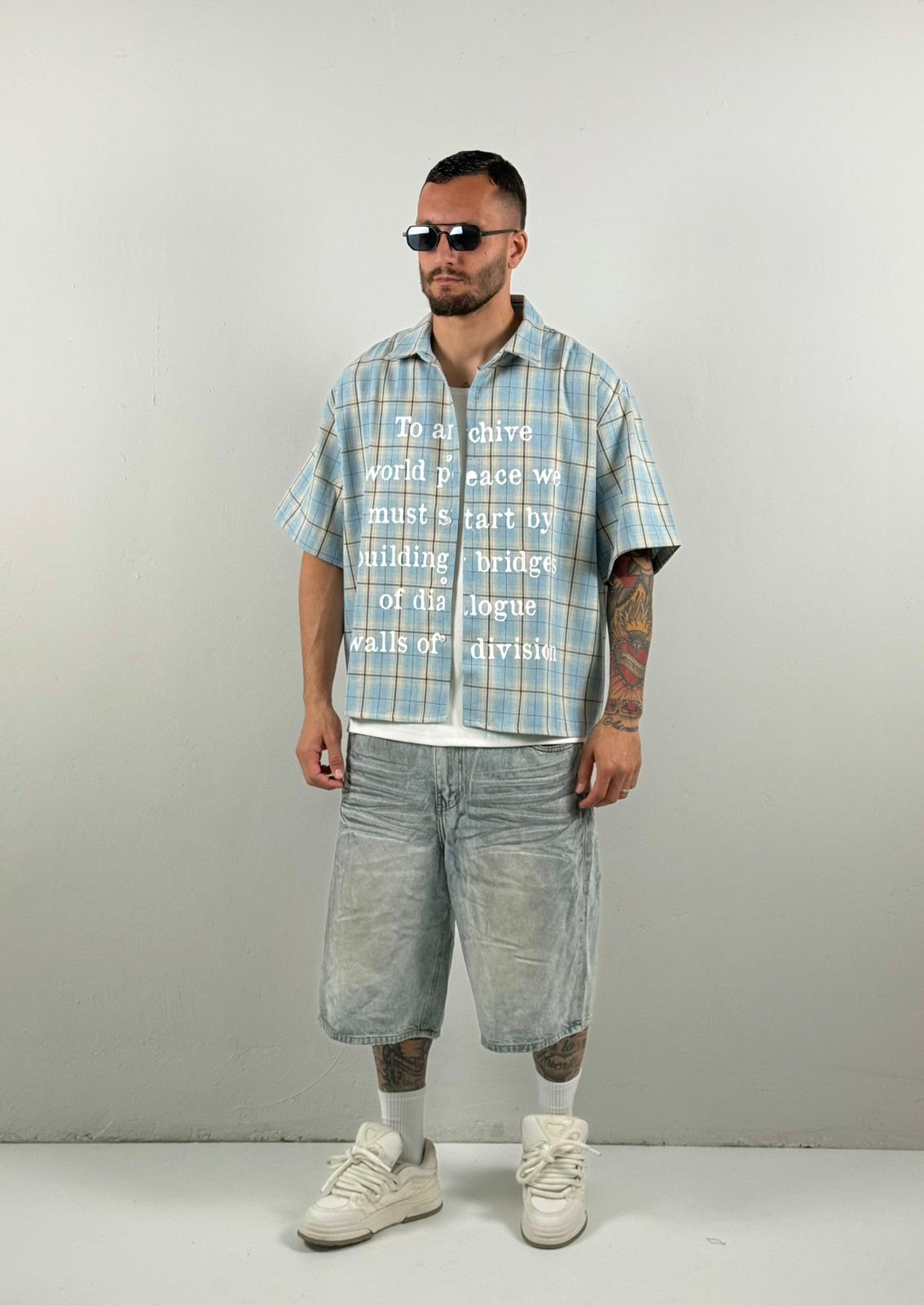 Camicia division celeste