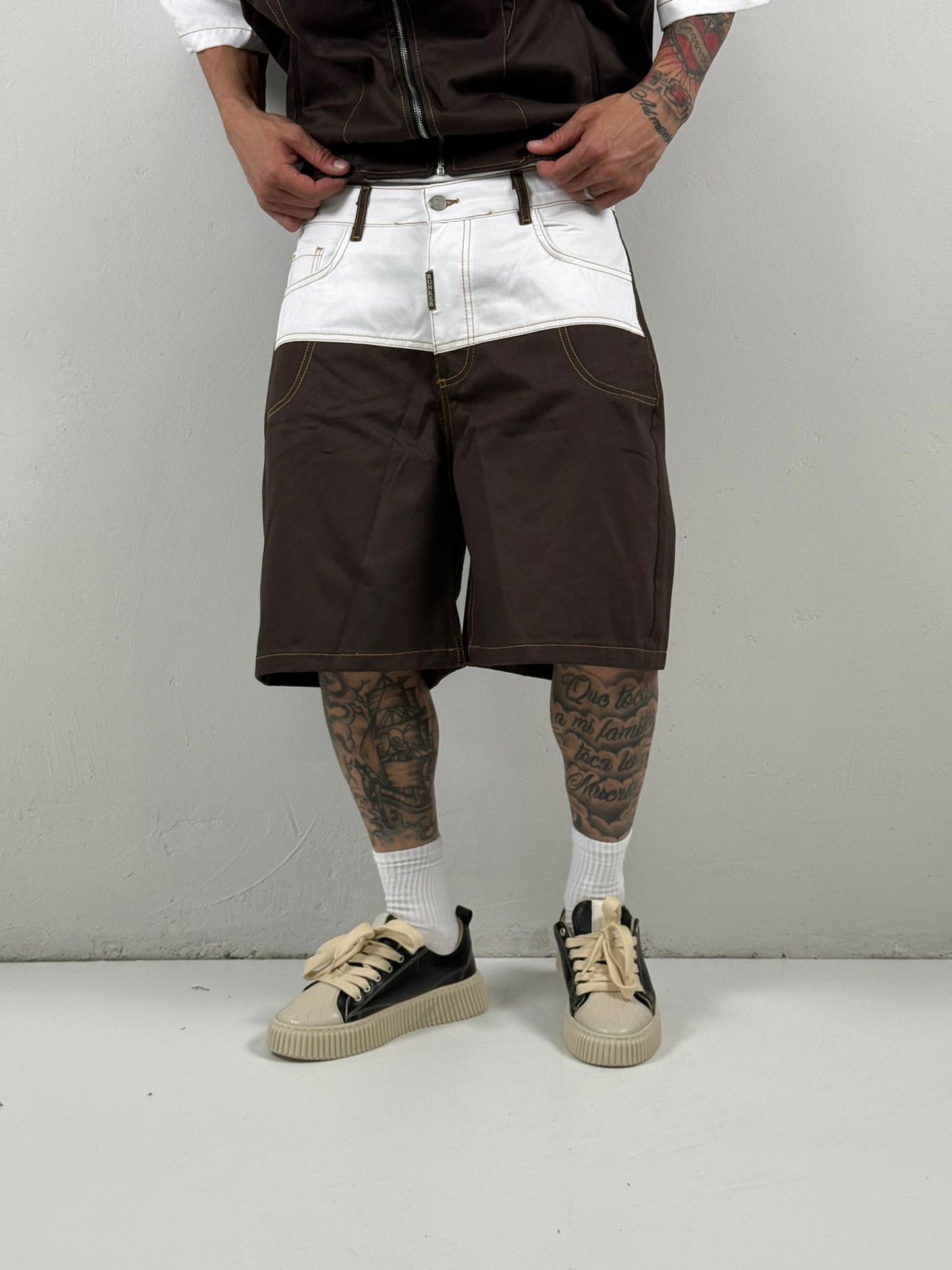 Coordinato bunker jeans bicolore