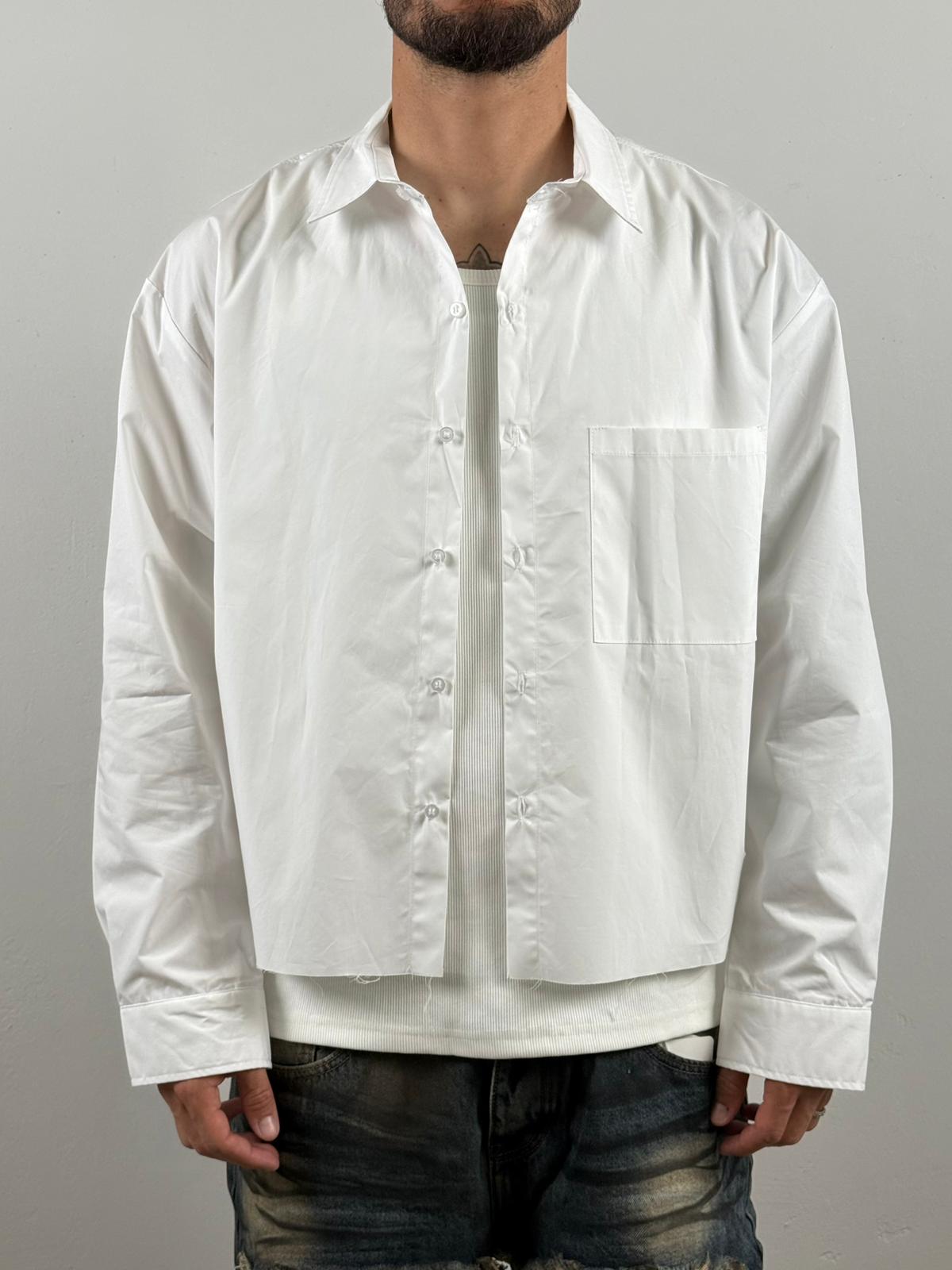 Camicia croped bianca