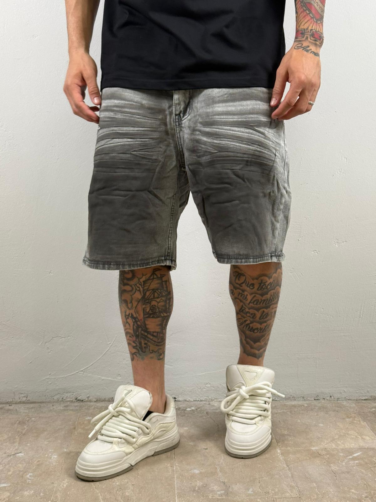 Bermuda jeans grayblack