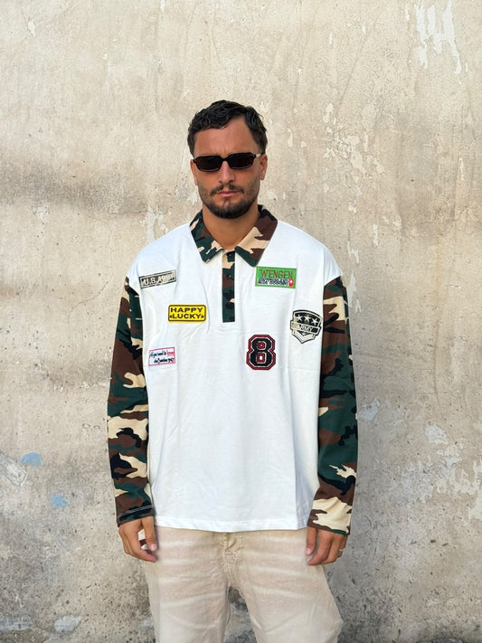 Polo mimetic bianca