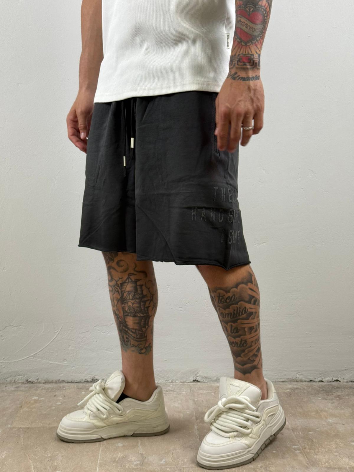 Pantaloncino ricamo nero