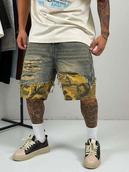 Shirt doppiato militare sabbiato