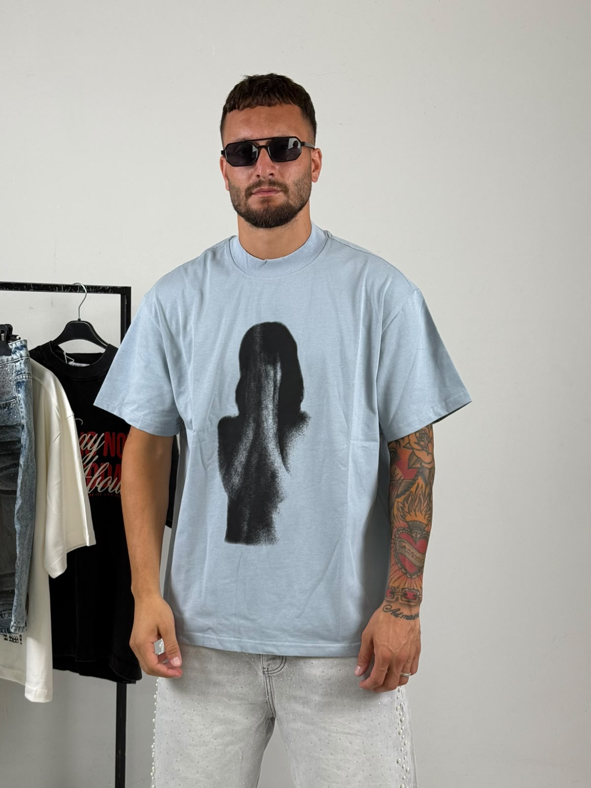 Shirt paura celeste