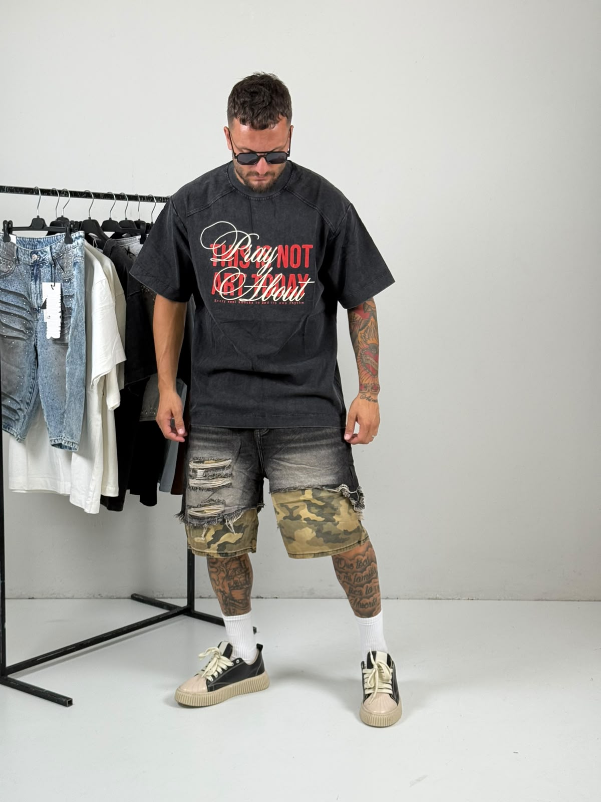 Bermuda doppiato militare black