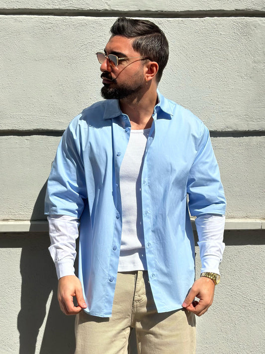 CAMICIA “DOUBLE” AZZURRA