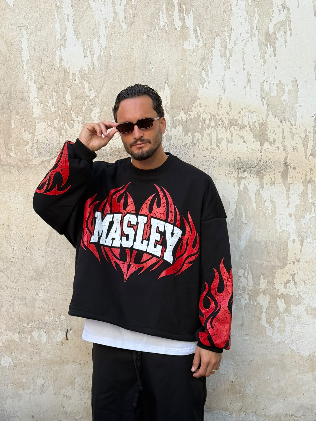Felpa Flames nera