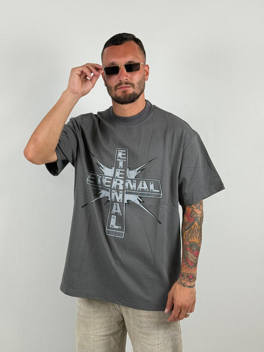 Shirt croce eternal grigio