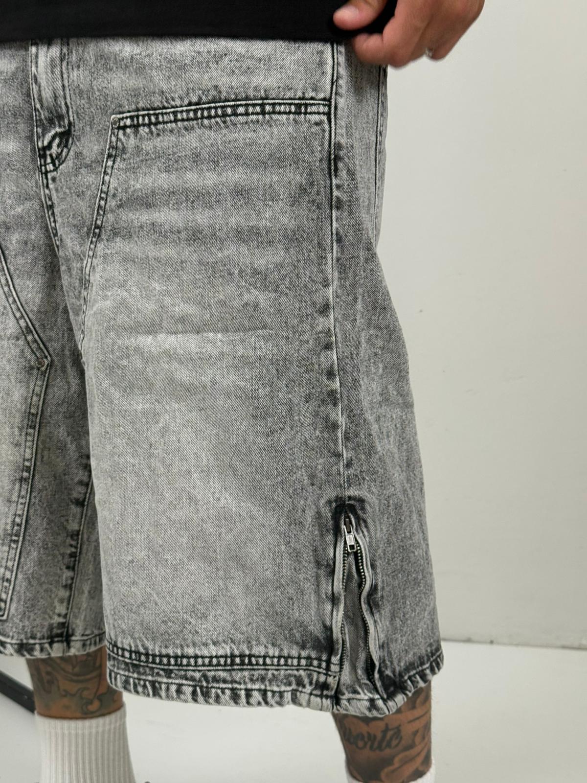 Bermuda carpenter grigio con zip