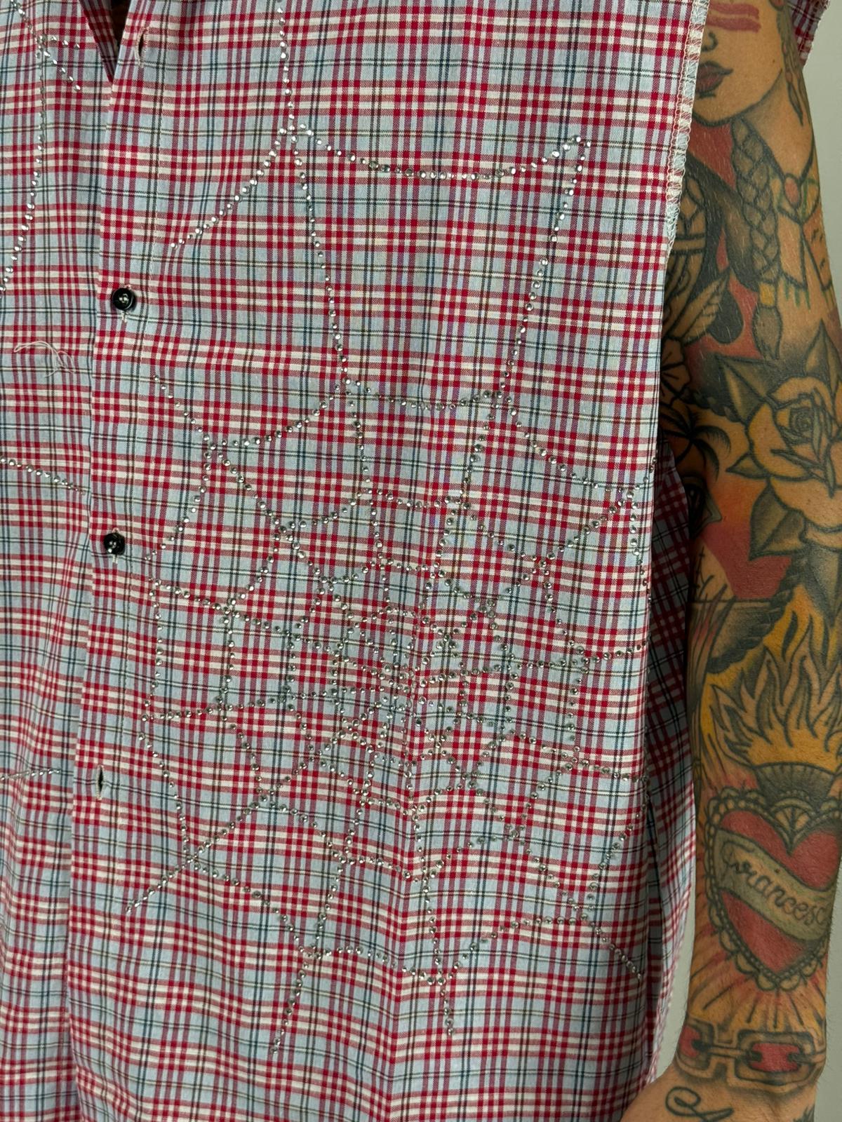 Camicia smanicate diamond rose