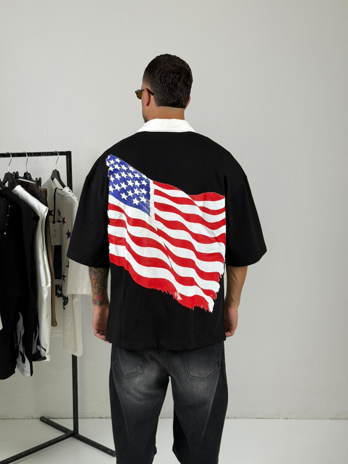 Polo american bunker nera