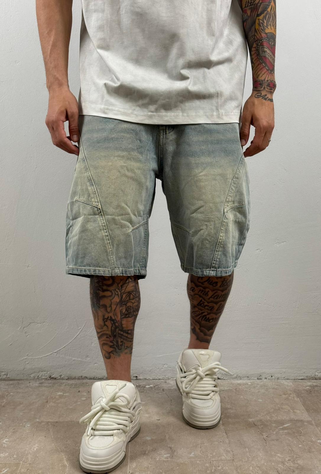Bermuda jeans nerv sabbiato