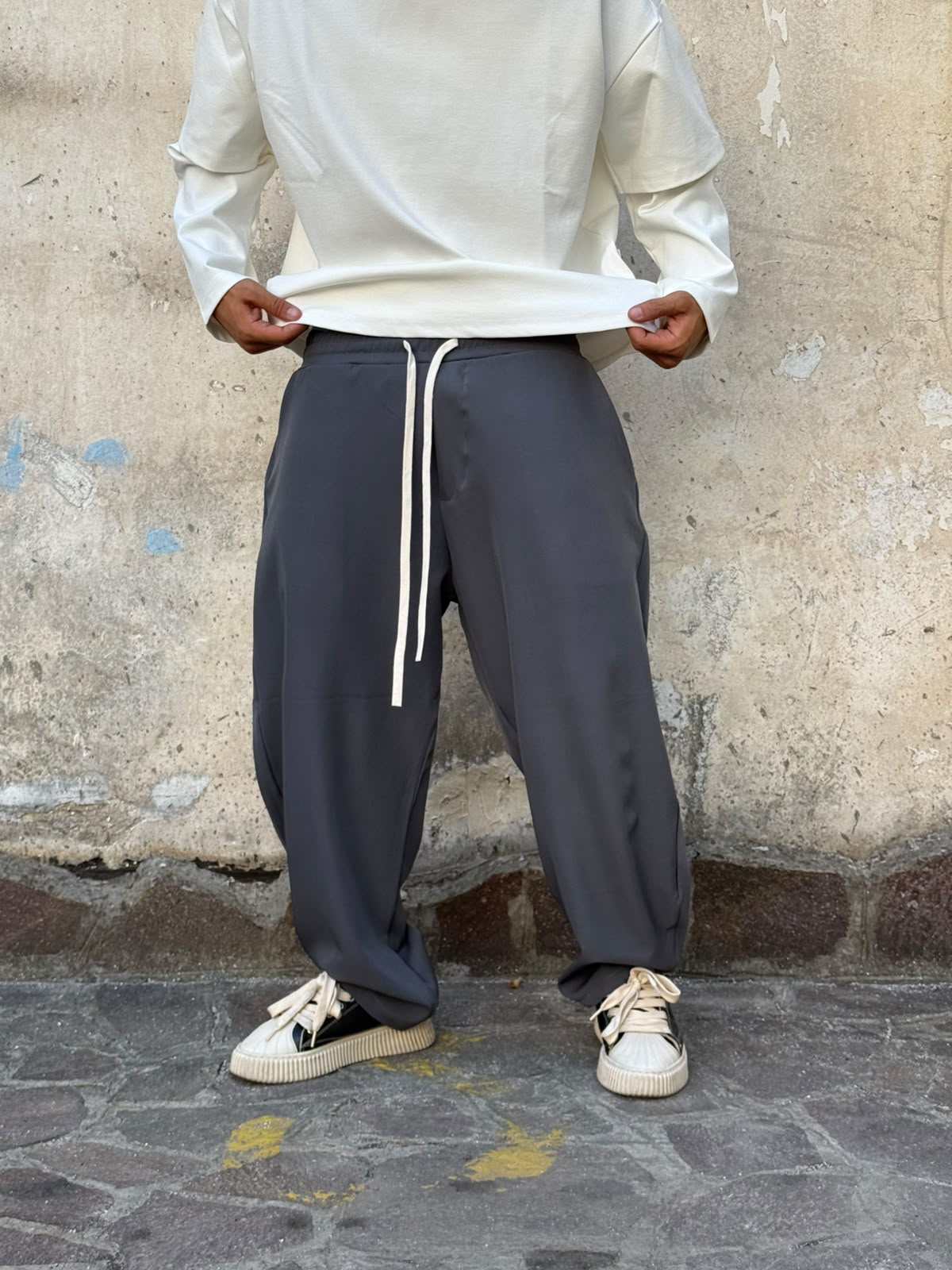 Panta ballon grigio scuro