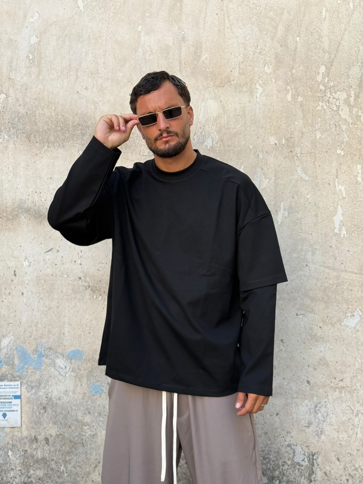 Long sleeve double  nera