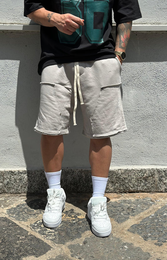 BERMUDA CARPENTER IN TESSUTO GRIGIO CHIARO