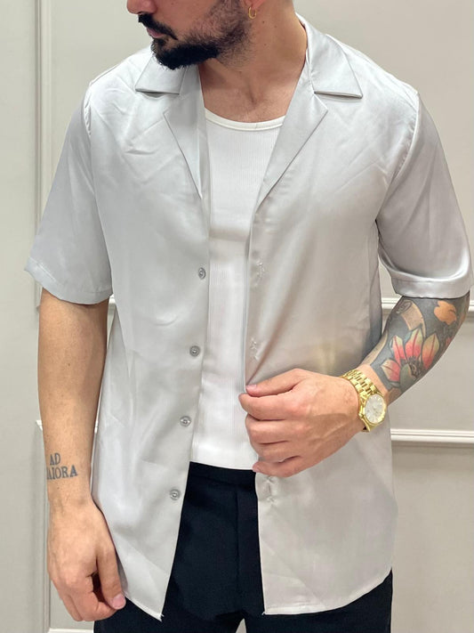 CAMICIA RASATA GRIGIA