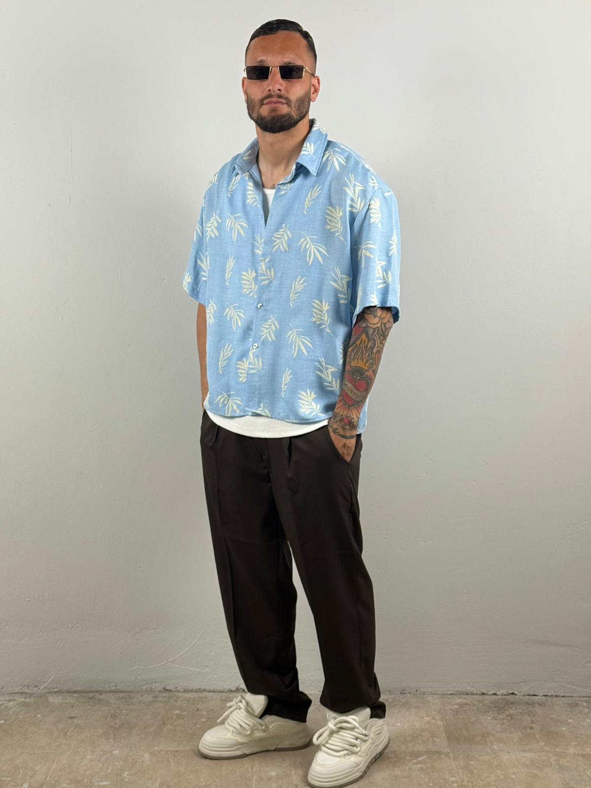 Camicia acqua santa celeste