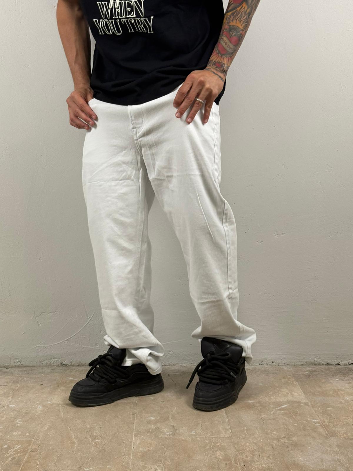 Jeans baggy bianco