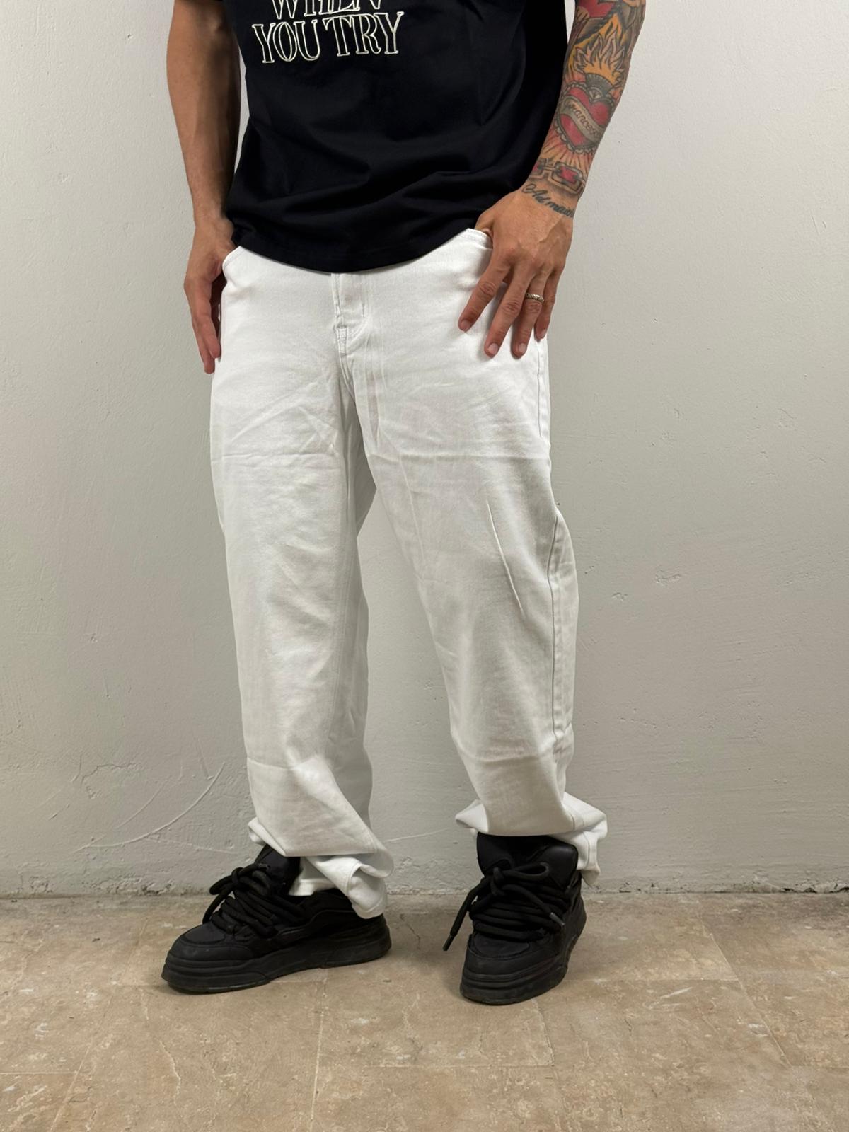 Jeans baggy bianco