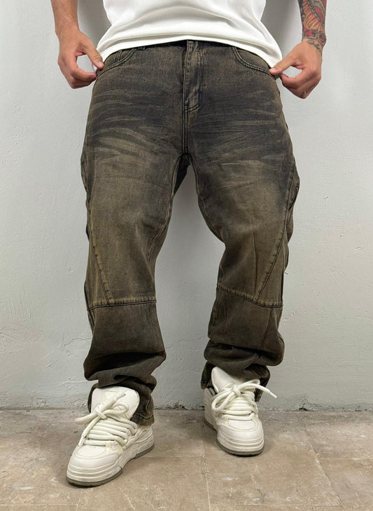 Baggy sabbiato con zip