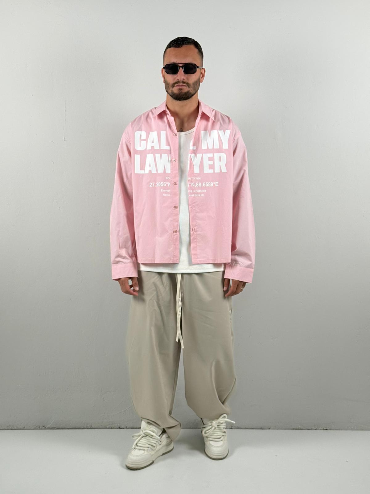 Camicione rosa con scritte