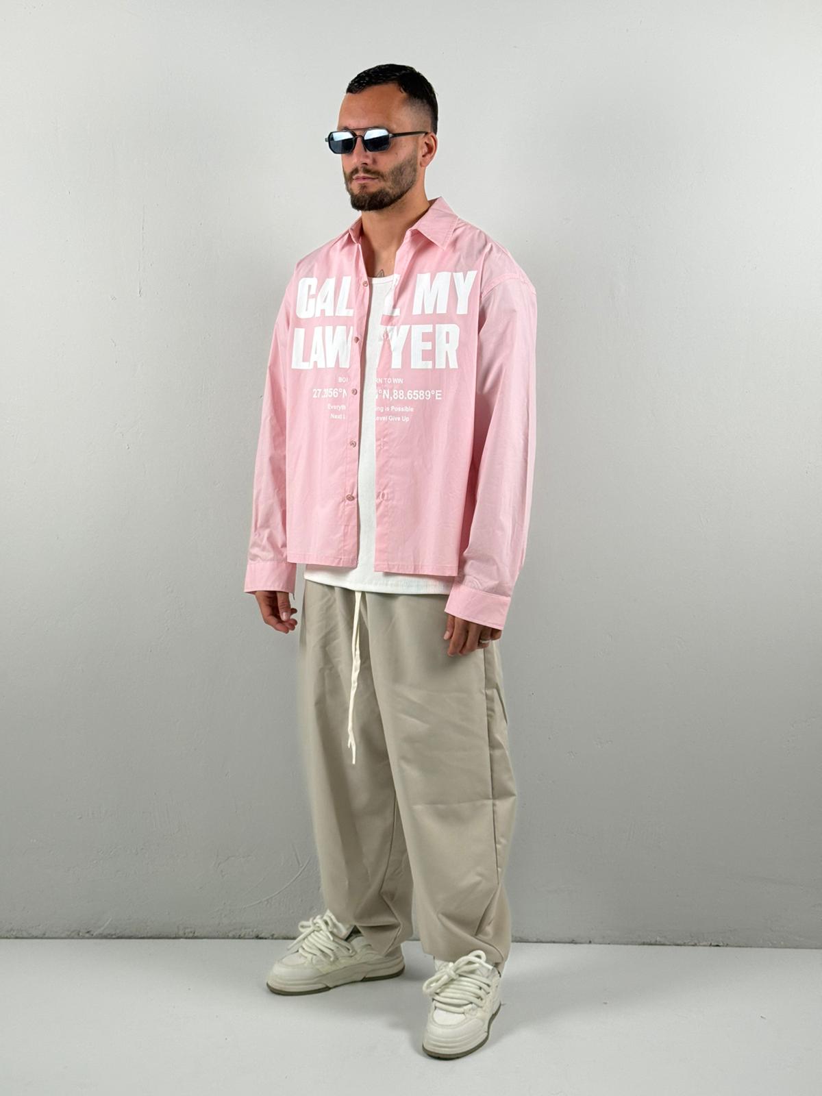 Camicione rosa con scritte