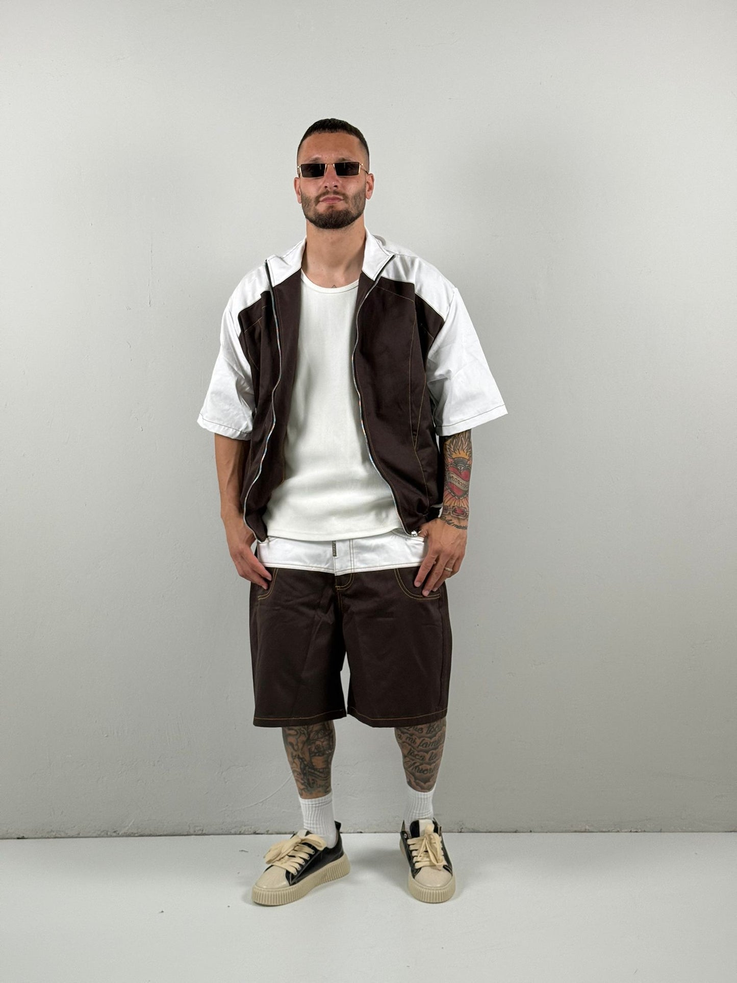 Coordinato bunker jeans bicolore