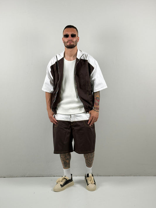 Coordinato bunker jeans bicolore
