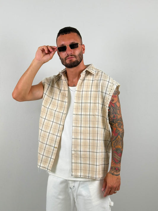 Camicia division giro manica begie