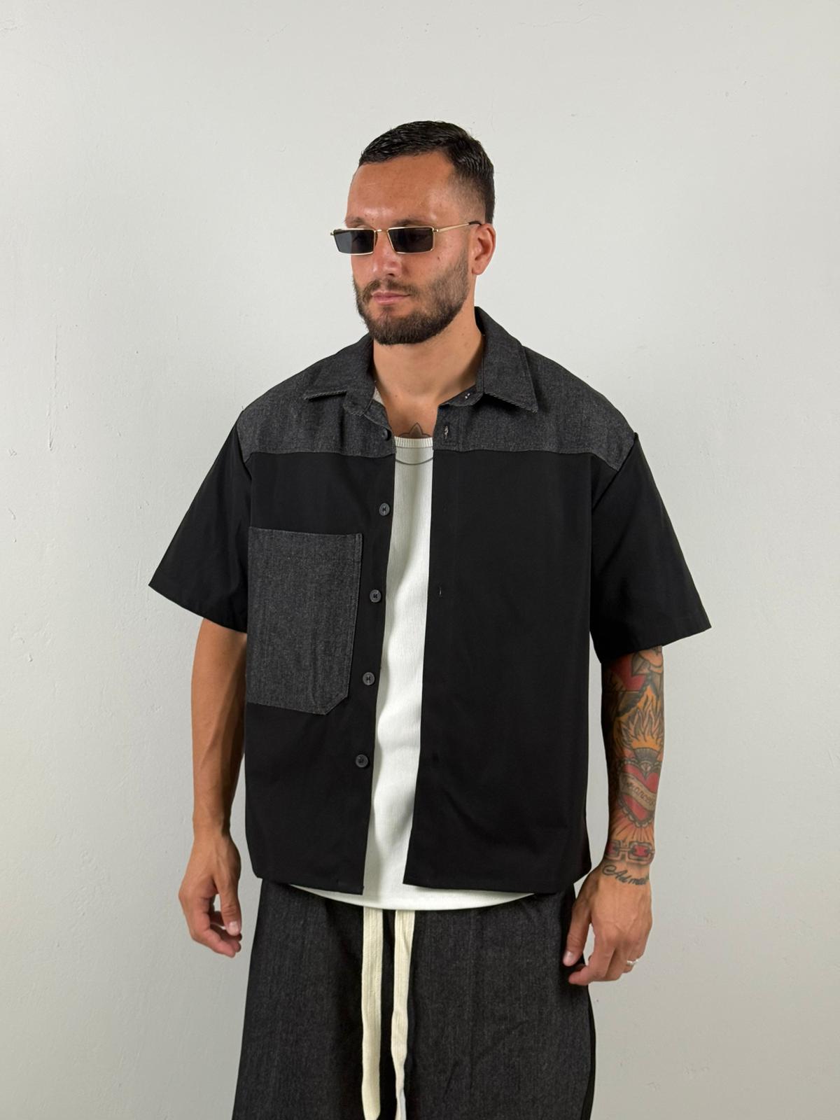 Coordinato jeans doppio tessuto