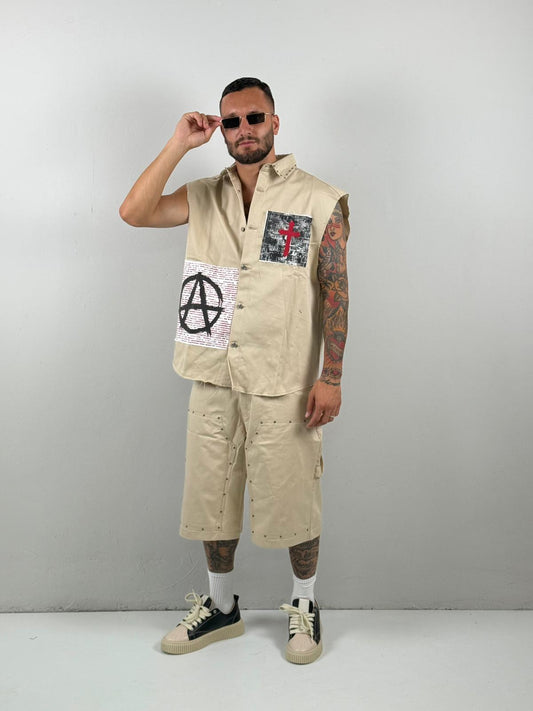 Coordinato top begie