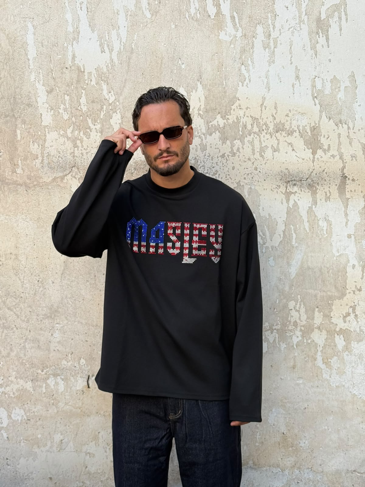 Long sleeave America nera