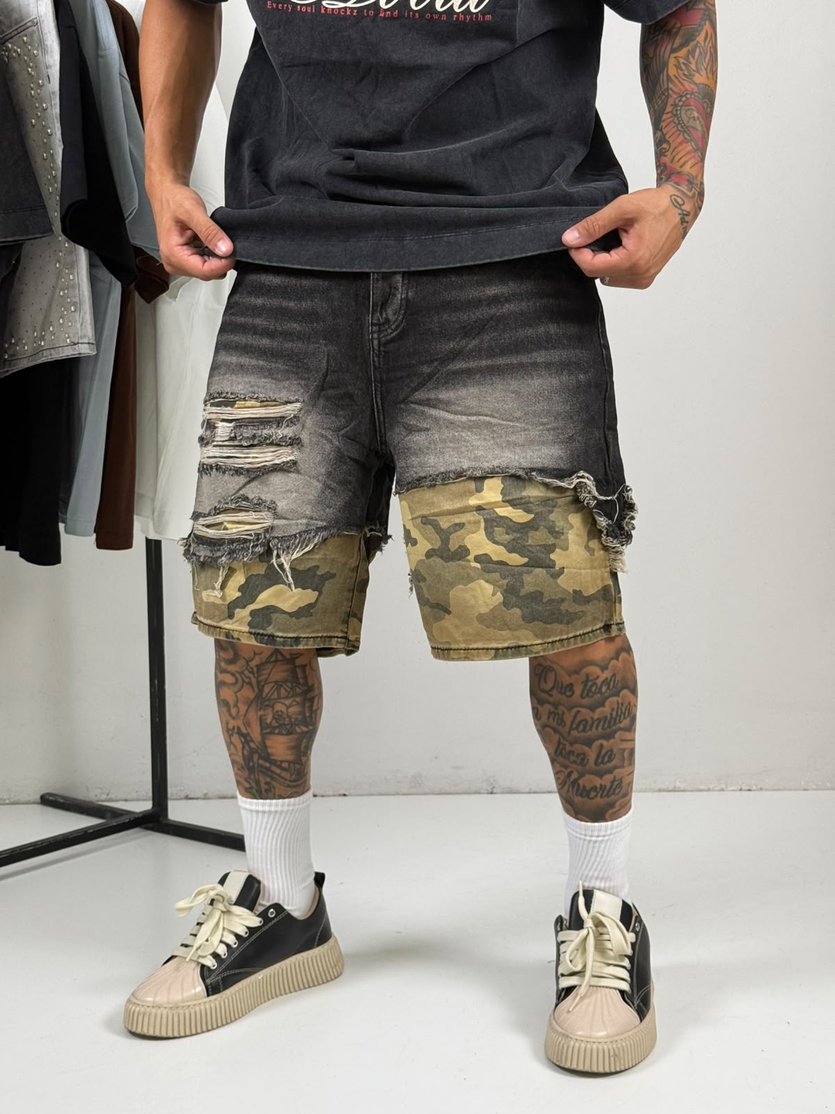 Bermuda doppiato militare black