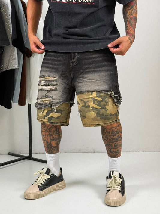 Bermuda doppiato militare black