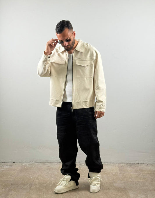 Jacket comfort  zip panna