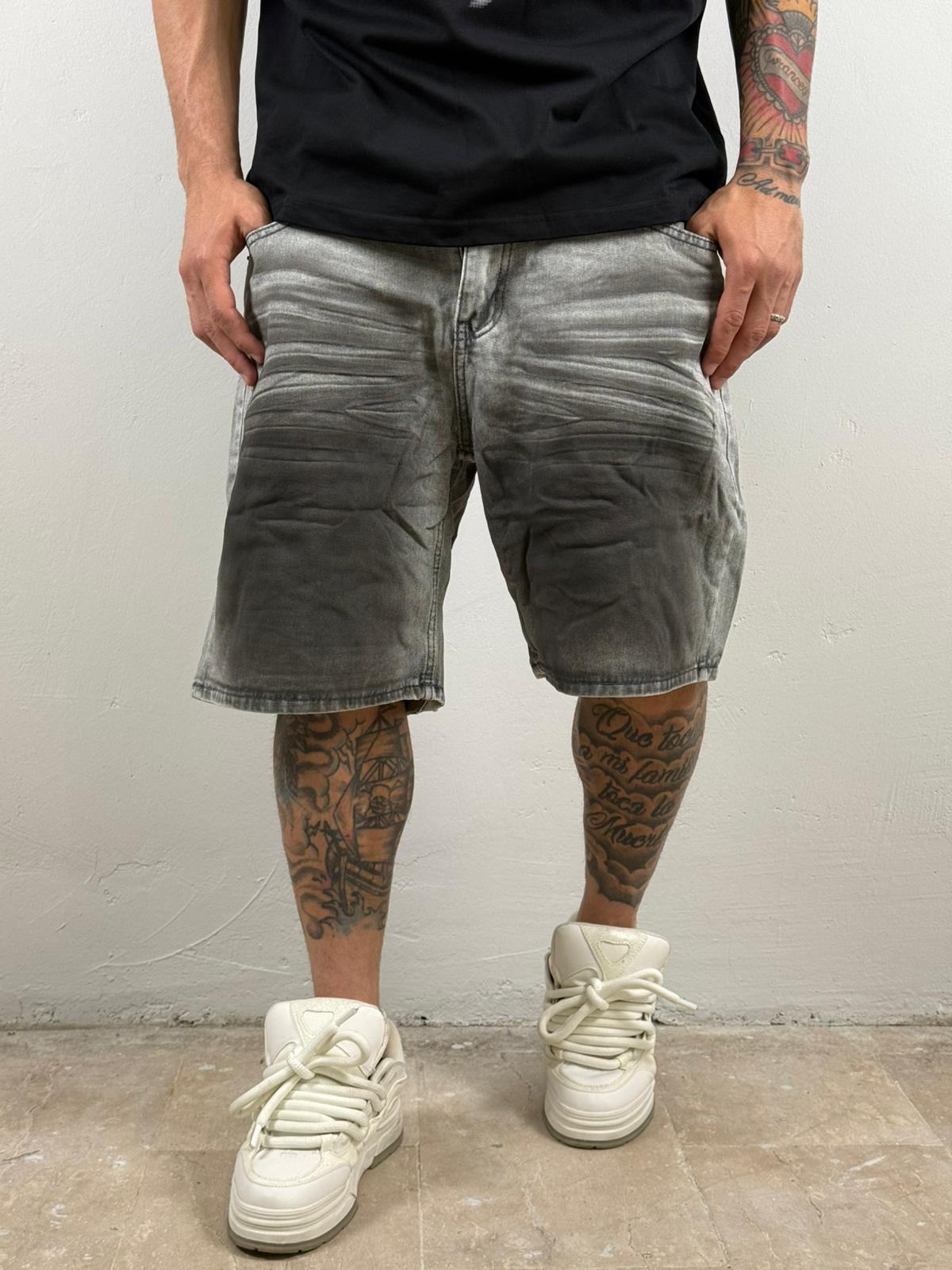 Bermuda jeans grayblack