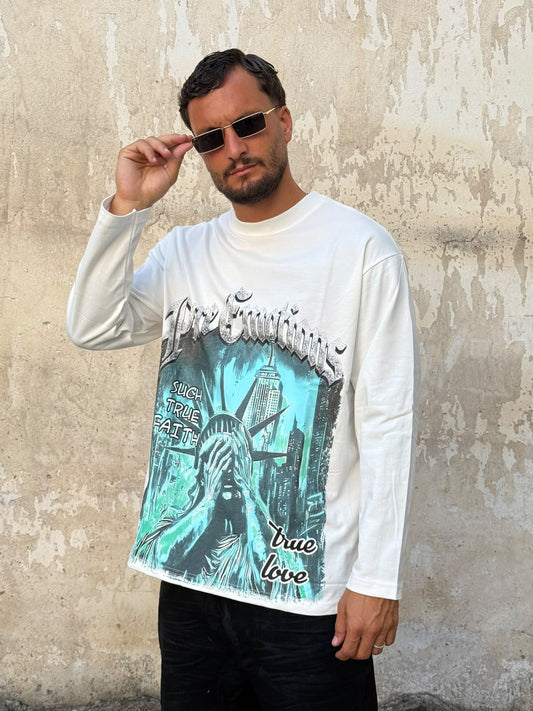 Long sleeve liberty white