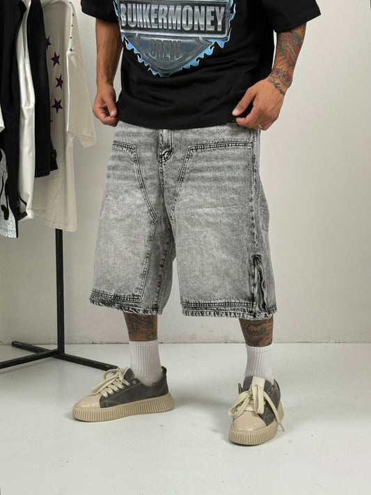 Bermuda carpenter grigio con zip