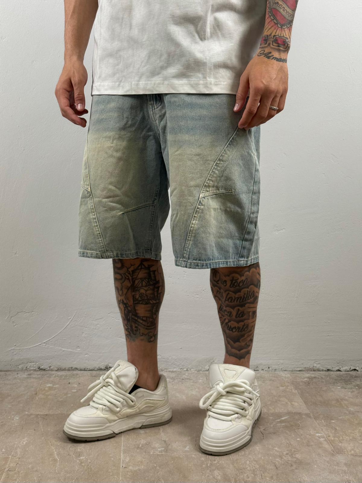 Bermuda jeans nerv sabbiato