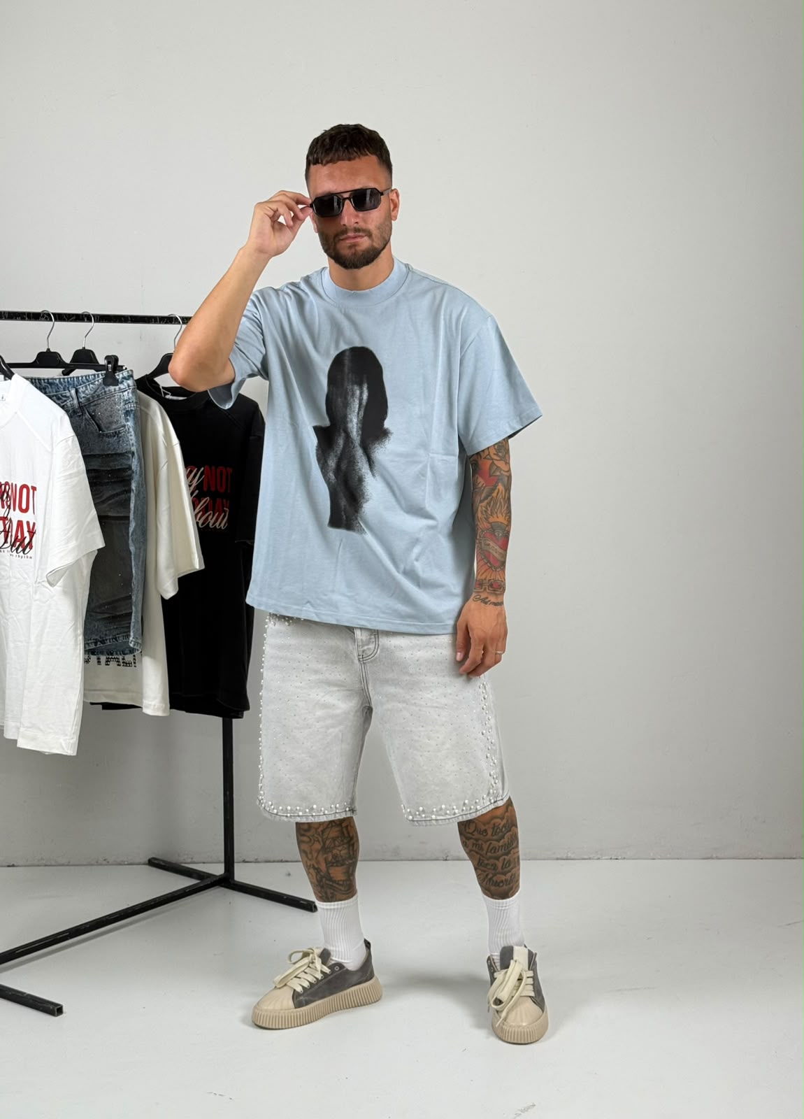 Shirt paura celeste