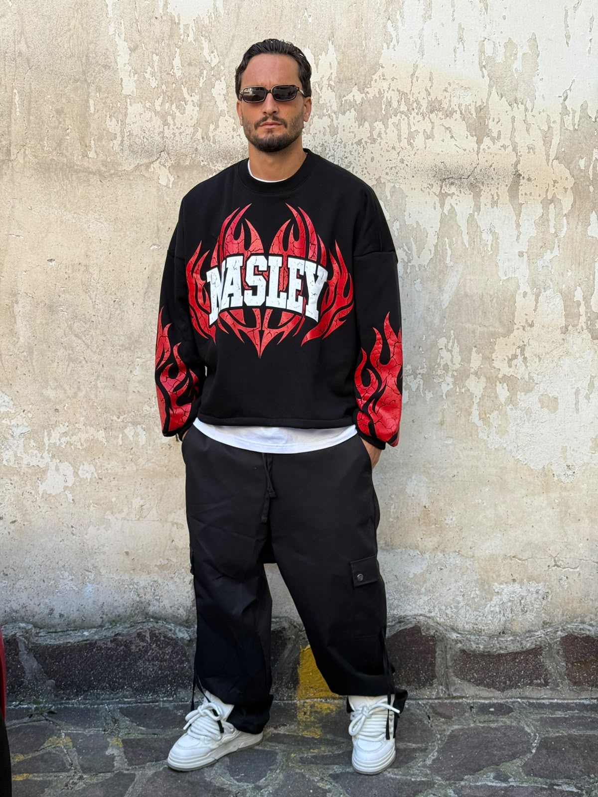 Felpa Flames nera