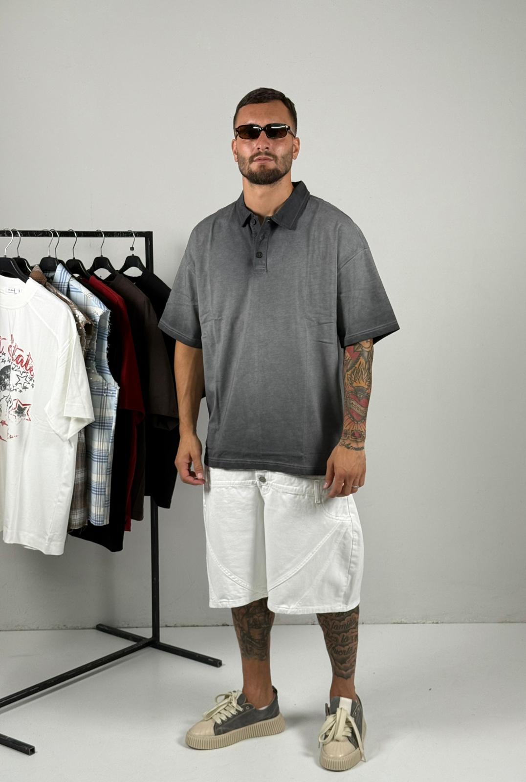 Polo salvata grigio scuro